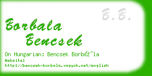 borbala bencsek business card